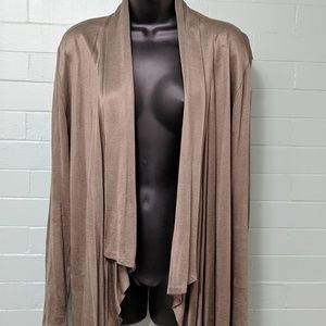 Ann Taylor M open cardigan. Taupe